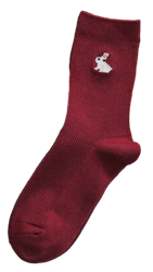 All Things Bunnies Burgundy Bunny Socks