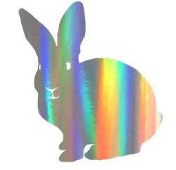 Holographic Rabbit Decal/Sticker