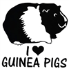 "I Love Guinea Pigs" Sticker
