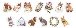 Scrapbooking Bunny Stickers