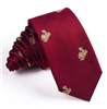 Mens Red Jacquard Rabbit Pattern Tie