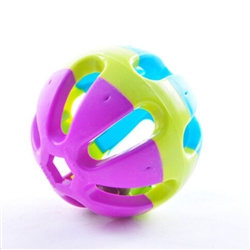3" Plastic Ball with Bell Toy