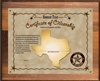 Honorary Texan Plaque
