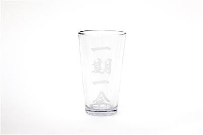 ICHIGOICHIE Pint Glass in Kanji writing