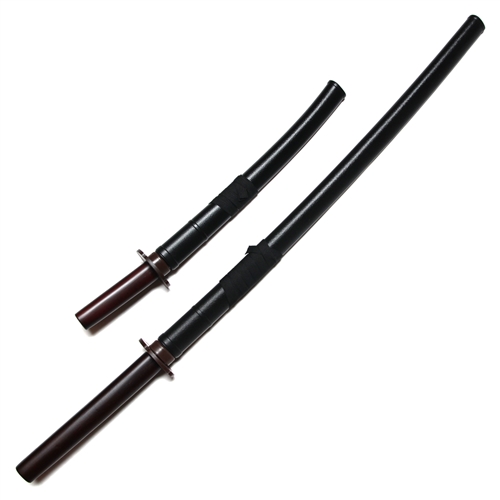 Basics Series :: Oak Bokken Set with Sayas (Long and Short) DARK RED