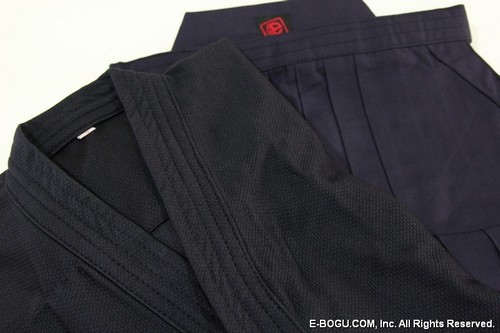 Jersey Keikogi & TETRON Hakama Set [Navy Blue or Black]