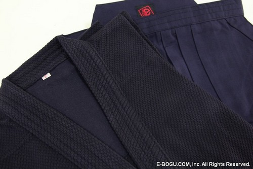 Navy Blue Keikogi (100% Cotton) & TETRON Hakama Set