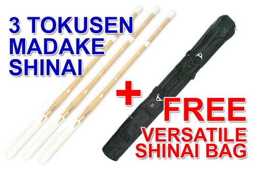 Top Quality TOKUSEN MADAKE Select Shinai + Versatile Shinai Bag