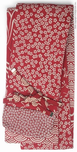 Shinai Bag with Traditional Japanese design Red