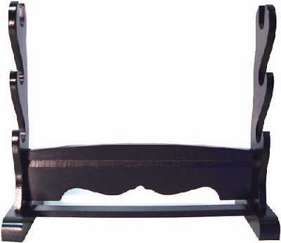 3 Tier Black Wooden Sword Stand