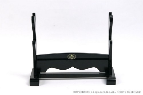 2 Tier Black Wooden Sword Stand