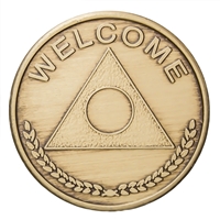 Al-Anon 'Welcome' - One Day at A Time Bronze Medallion - BRM 86