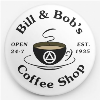 AA - Bill & Bob's Coffee Shop Button Pin