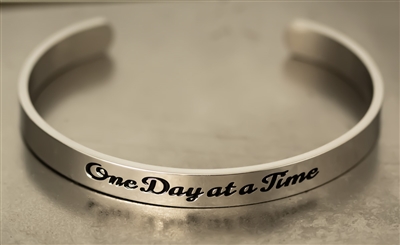 Stainless Steel - One Day at a Time - Cuff Bracelet | RecoveryShop