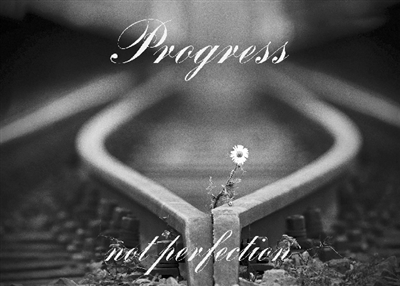 Progress Not Perfection - Get Well Soon - Recovery Greeting Card