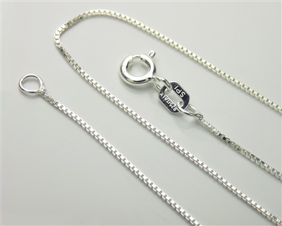 Sterling Silver Light Box Chain Necklace