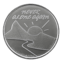 Never Alone Again Inspiration Chip - Aluminum