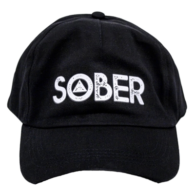 Sober with AA Logo - Black Hat