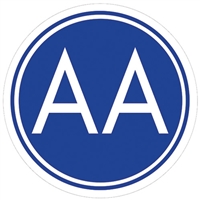 Blue and White AA Meeting Sign