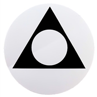 Black on White 3" Sticker Al-Anon Triangle-Circle Logo