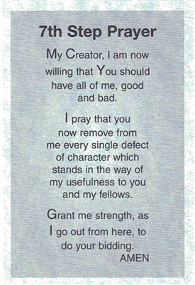Seventh Step Prayer - AA - Parchment Paper Verse Card