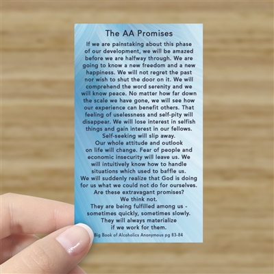 The AA Promises Verse Card
