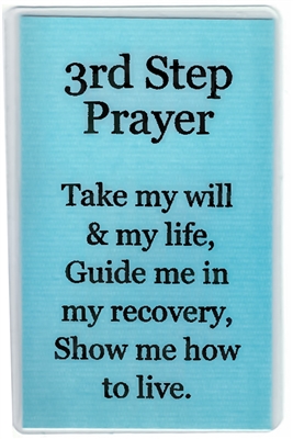 NA 3rd Step Prayer Laminated Recovery Verse Card