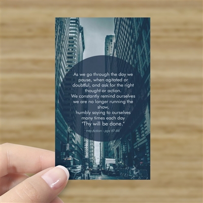 AA 11th Step Prayer Verse Card