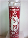 SAINT EXPEDITE UNSCENTED PIOLLAR CANDLE IN GLASS (SAN EXPEDITO VELA)