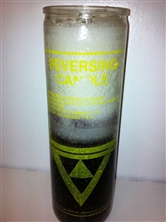 AGAINST THE EVIL EYE REVERSING / DOUBLE ACTING SEVEN DAY CANDLE IN GLASS