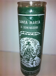 SAINT MARTHA THE DOMINATOR SEVEN DAY CANDLE IN GLASS ( SANTA MARTA LA DOMINADORA CANDLE )