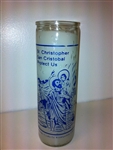 SAINT CHRISTOPHER SEVEN DAY CANDLE IN GLASS