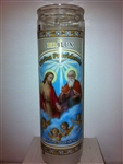 DIVINE PROVIDENCE UNSCENTED PILLAR CANDLE IN GLASS