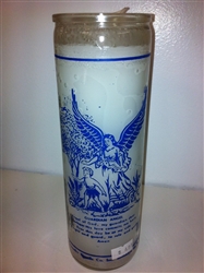 THE GUARDIAN ANGEL SEVEN DAY CANDLE IN GLASS ( ANGEL GUARDIAN CANDLE )