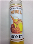 HONEY SEVEN DAY YELLOW CANDLE IN GLASS (MIEL)