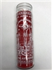 JUST JUDGE (JUSTO JUEZ) UNSCENTED ONE COLOR (RED) CANDLE IN GLASS