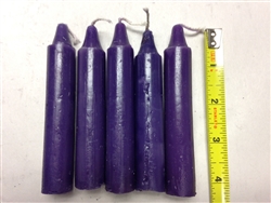4" CHIME SPELL CANDLES PURPLE LOT OF 5 FREE U.S. SHIP! ALTAR SVC, WICCA & PAGAN