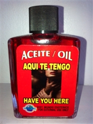 MAGICAL AND DRESSING OIL (ACEITE) 1/2OZ I HAVE YOU (AQUI TE TENGO)