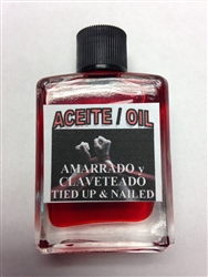 MAGICAL AND DRESSING OIL (ACEITE) 1/2OZ FOR TIED UP & NAILED (AMARRADO y CLAVETEADO)