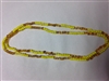 SPIRITUAL BEADED NECKLACE (ELEKES) FOR THE ORISHA OCHUN / OSHUN /OSUN (COLLARES)