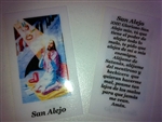 SMALL HOLY PRAYER CARDS FOR SAINT ALEX (SAN ALEJO) IN SPANISH SET OF 2 WITH FREE U.S. SHIPPING!