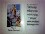 SMALL HOLY PRAYER CARDS FOR VIRGEN DE LAS MERCEDES IN SPANISH SET OF 2 WITH FREE U.S. SHIPPING!