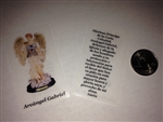 SMALL HOLY PRAYER CARDS FOR THE ARCHANGEL GABRIEL IN SPANISH SET OF 2 WITH FREE U.S. SHIPPING!