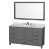 Sheffield 60" Single Bathroom Vanity by Wyndham Collection - Dark Gray