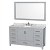 Sheffield 60" Single Bathroom Vanity by Wyndham Collection - Gray