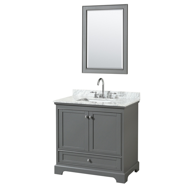 Deborah 36" Single Bathroom Vanity by Wyndham Collection - Dark Gray