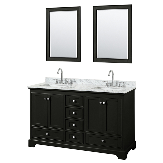 Deborah 60" Double Bathroom Vanity by Wyndham Collection - Dark Espresso