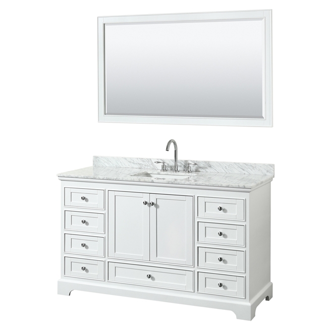 Deborah 60" Single Bathroom Vanity by Wyndham Collection - White