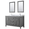 Daria 60" Double Bathroom Vanity by Wyndham Collection - Dark Gray