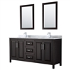Daria 72" Double Bathroom Vanity by Wyndham Collection - Dark Espresso